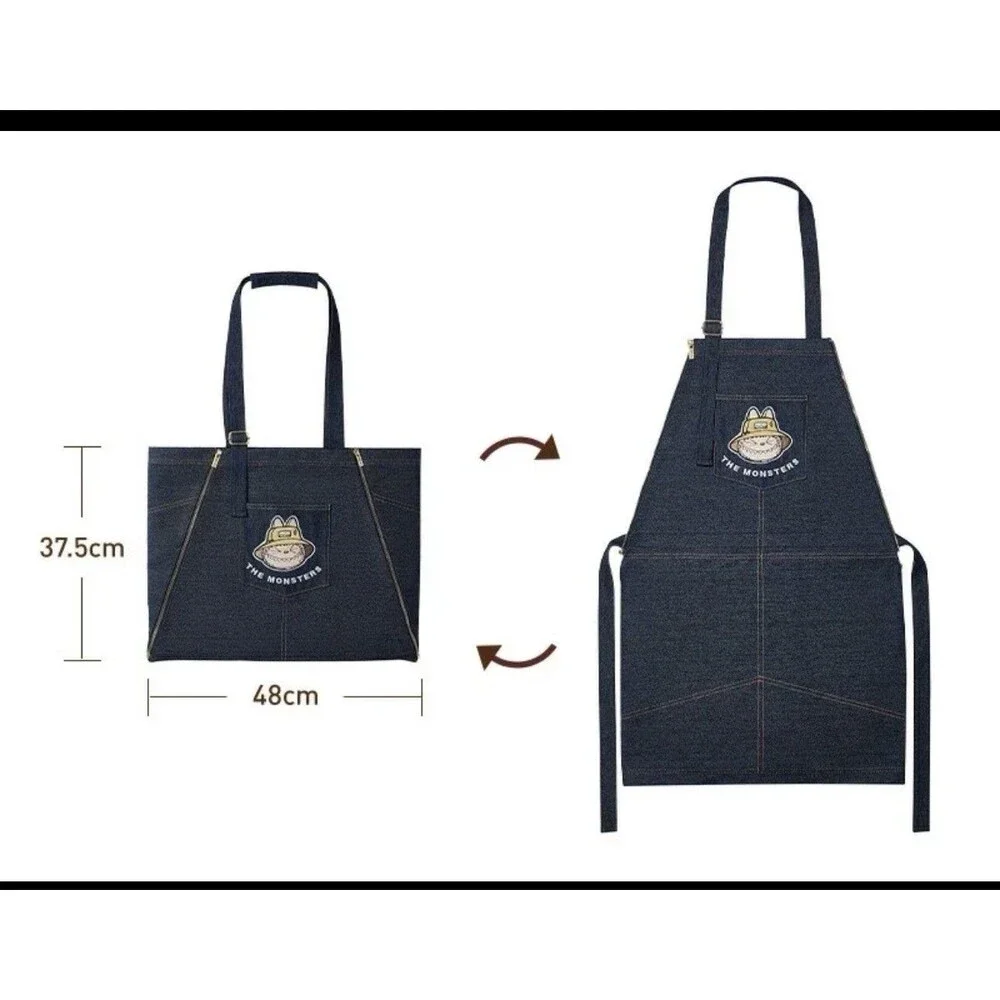 Pop Mart The Monsters FALL IN WILD Denim Apron Or Bag Tote NWOT